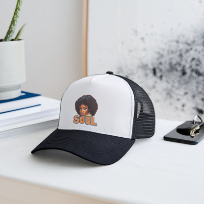 Soulful Vibes, Trucker Cap - vit/svart