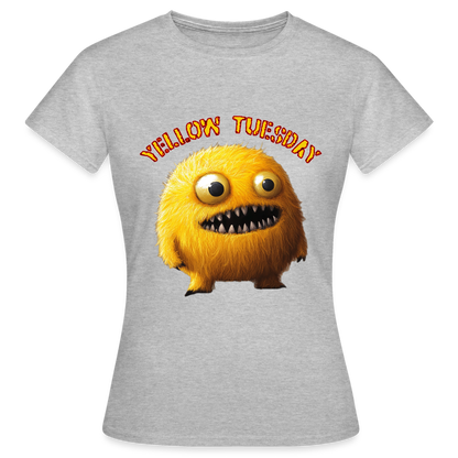 Yellow Tuesday – Funky, Not Blue, T-shirt dam - gråmelerad