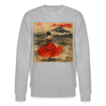 Flamenco i Solens Land, Ekologisk sweatshirt CHANGER unisex från Stanley/Stella - gråmelerad