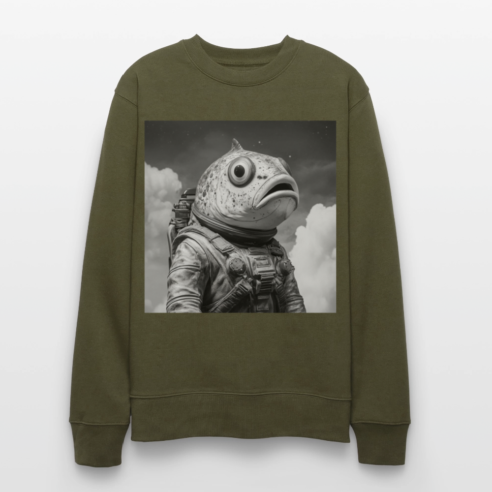 En ensam simtur i universum, Ekologisk sweatshirt CHANGER unisex från Stanley/Stella - kaki