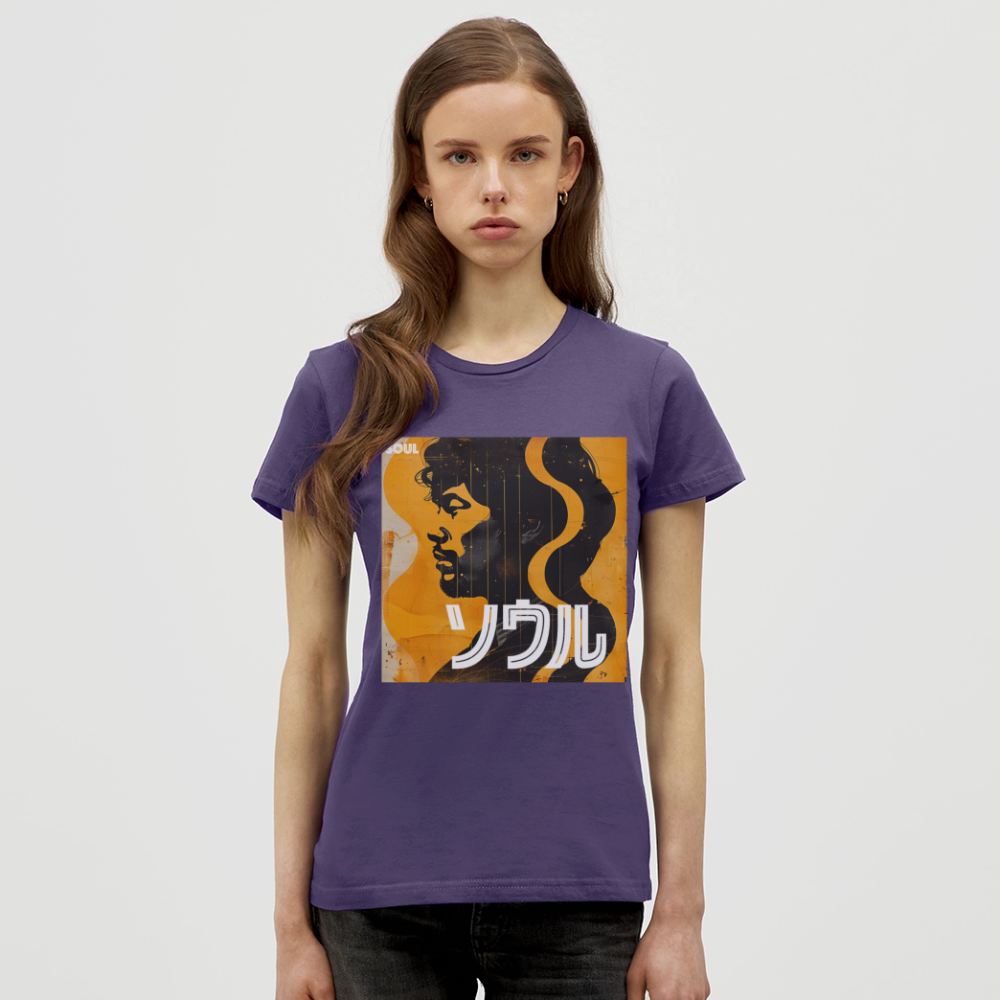 Nippon Grooves, T-shirt dam - mörklila