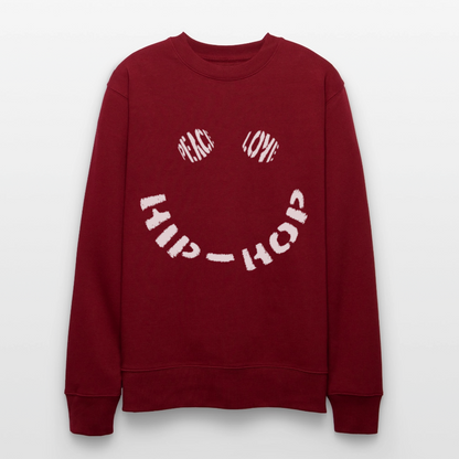 Peace, Love & Hip-Hop, Ekologisk sweatshirt CHANGER unisex från Stanley/Stella - vinröd