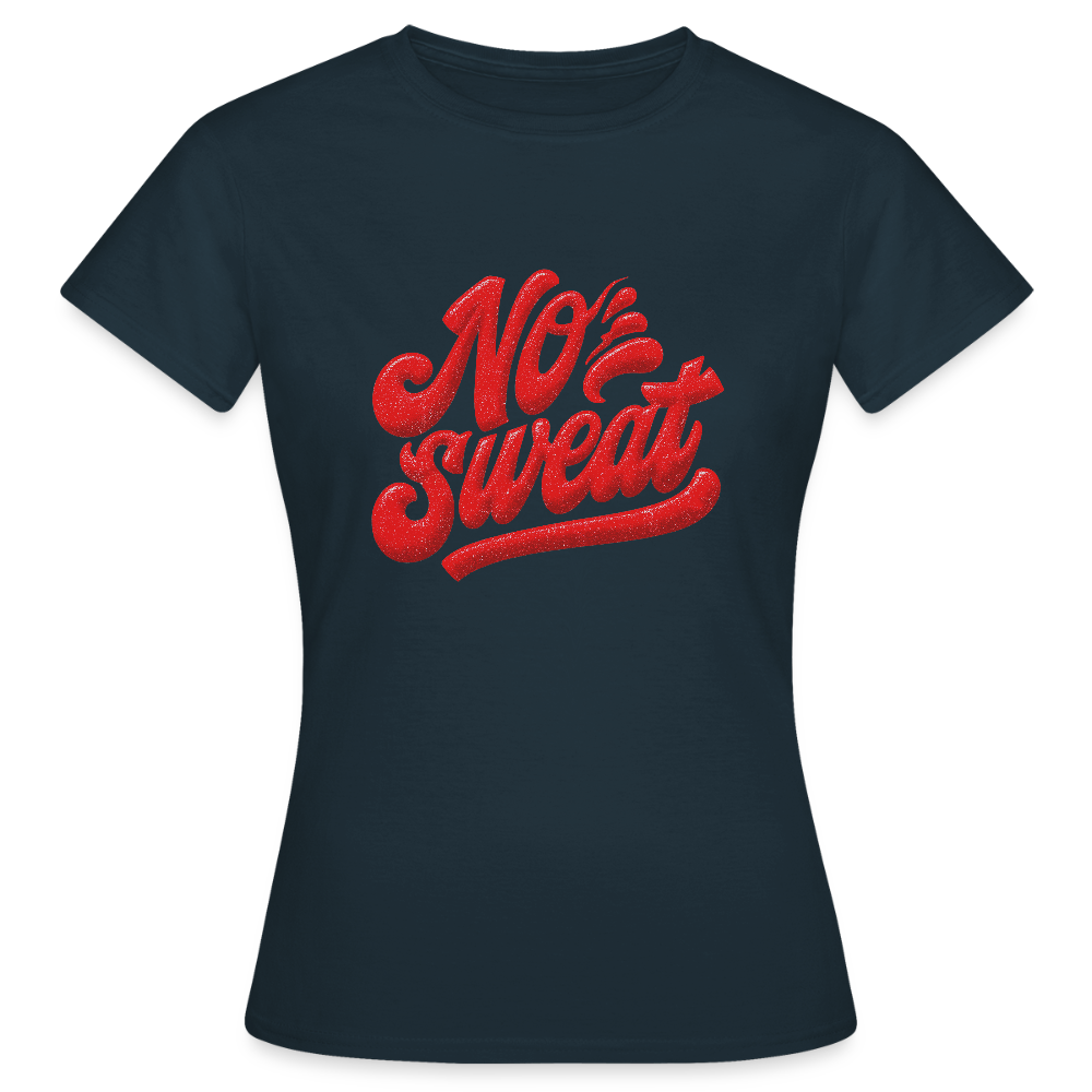 No Sweat, T-shirt dam - marinblå