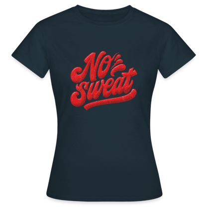 No Sweat, T-shirt dam - marinblå