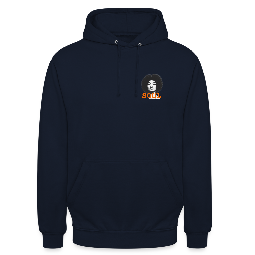 SOUL PWR, Luvtröja unisex - Litet brösttryck - marinblå