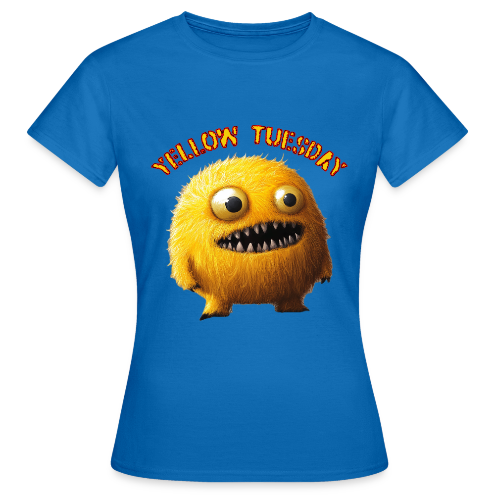 Yellow Tuesday – Funky, Not Blue, T-shirt dam - royalblå