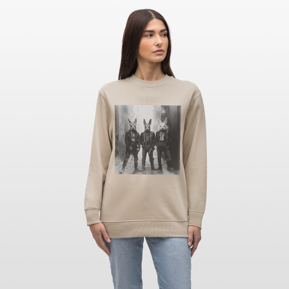 The Hare Raisers, Ekologisk sweatshirt CHANGER unisex från Stanley/Stella - beige