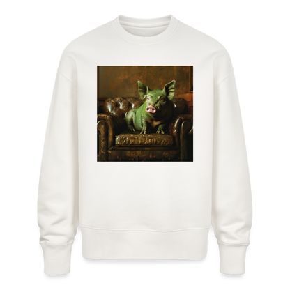 Grön Elegans, Ekologisk oversizetröja RADDER unisex från Stanley/Stella - OFF WHITE
