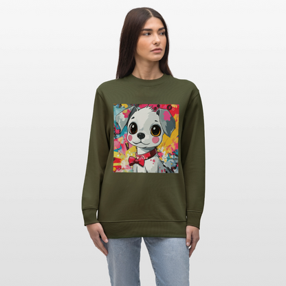 En vän eller fiende?, Ekologisk sweatshirt CHANGER unisex från Stanley/Stella - kaki