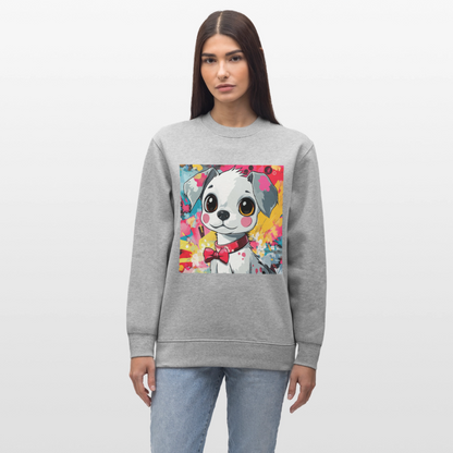 En vän eller fiende?, Ekologisk sweatshirt CHANGER unisex från Stanley/Stella - gråmelerad