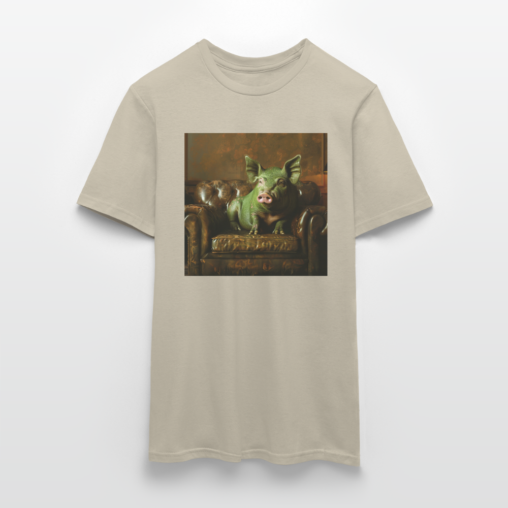 Grön Elegans, T-shirt herr - sandbeige