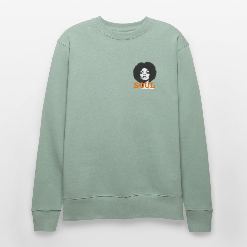 SOUL PWR, Ekologisk sweatshirt CHANGER unisex från Stanley/Stella - ljus grågrön