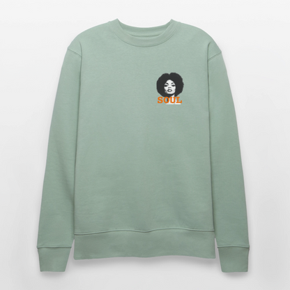 SOUL PWR, Ekologisk sweatshirt CHANGER unisex från Stanley/Stella - ljus grågrön