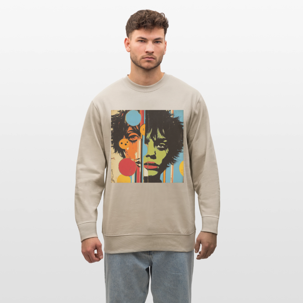 Split Faces, Ekologisk sweatshirt CHANGER unisex från Stanley/Stella - beige