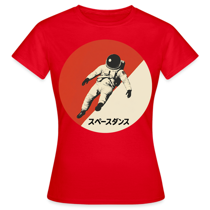 Space Dance, T-shirt dam - röd