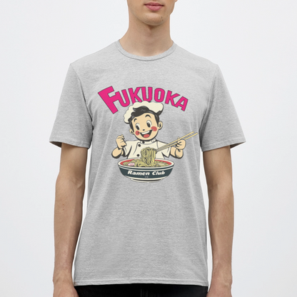 Fukuoka Ramen Club, T-shirt herr - gråmelerad