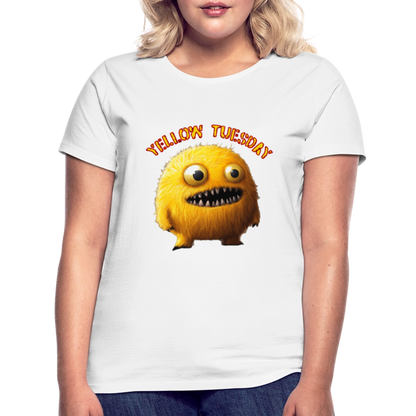 Yellow Tuesday – Funky, Not Blue, T-shirt dam - vit