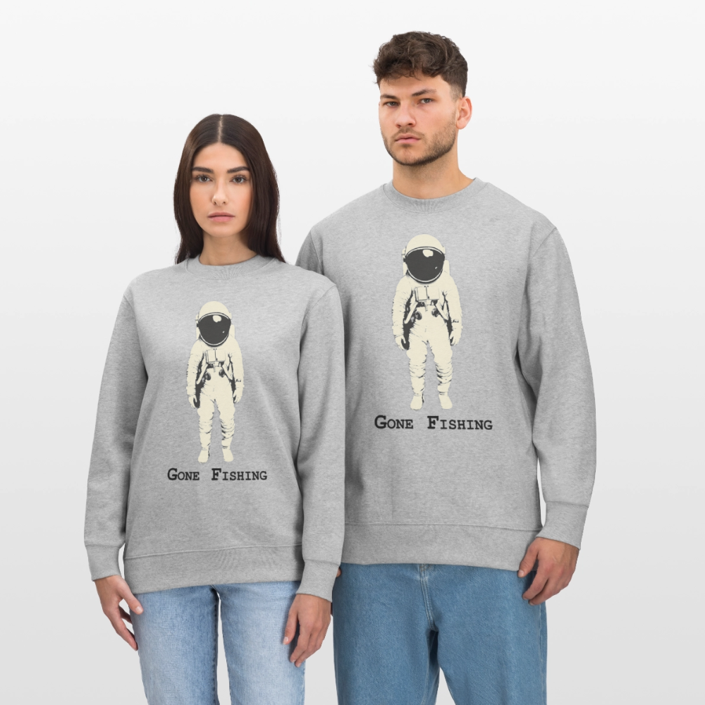 Drifting Beyond – Gone Fishing, Ekologisk sweatshirt CHANGER unisex från Stanley/Stella - gråmelerad