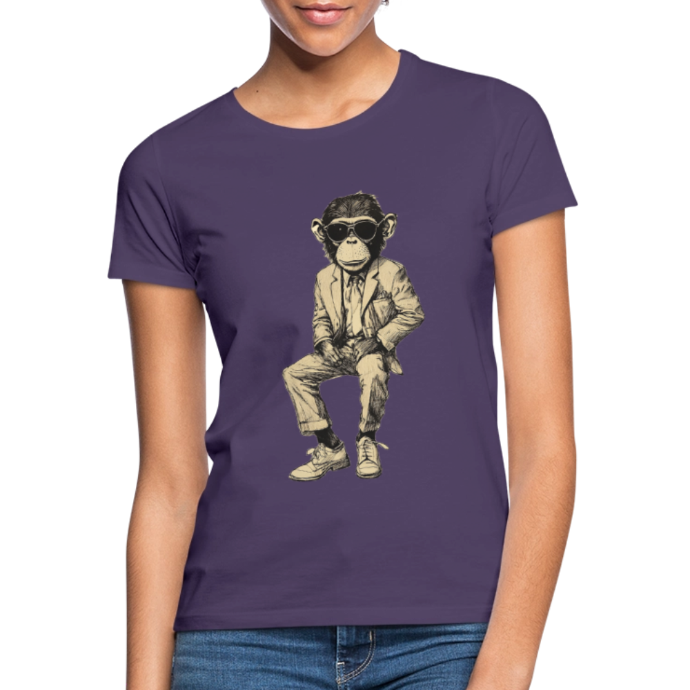 Mod Monkey, T-shirt dam - mörklila