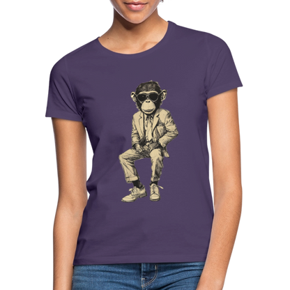 Mod Monkey, T-shirt dam - mörklila