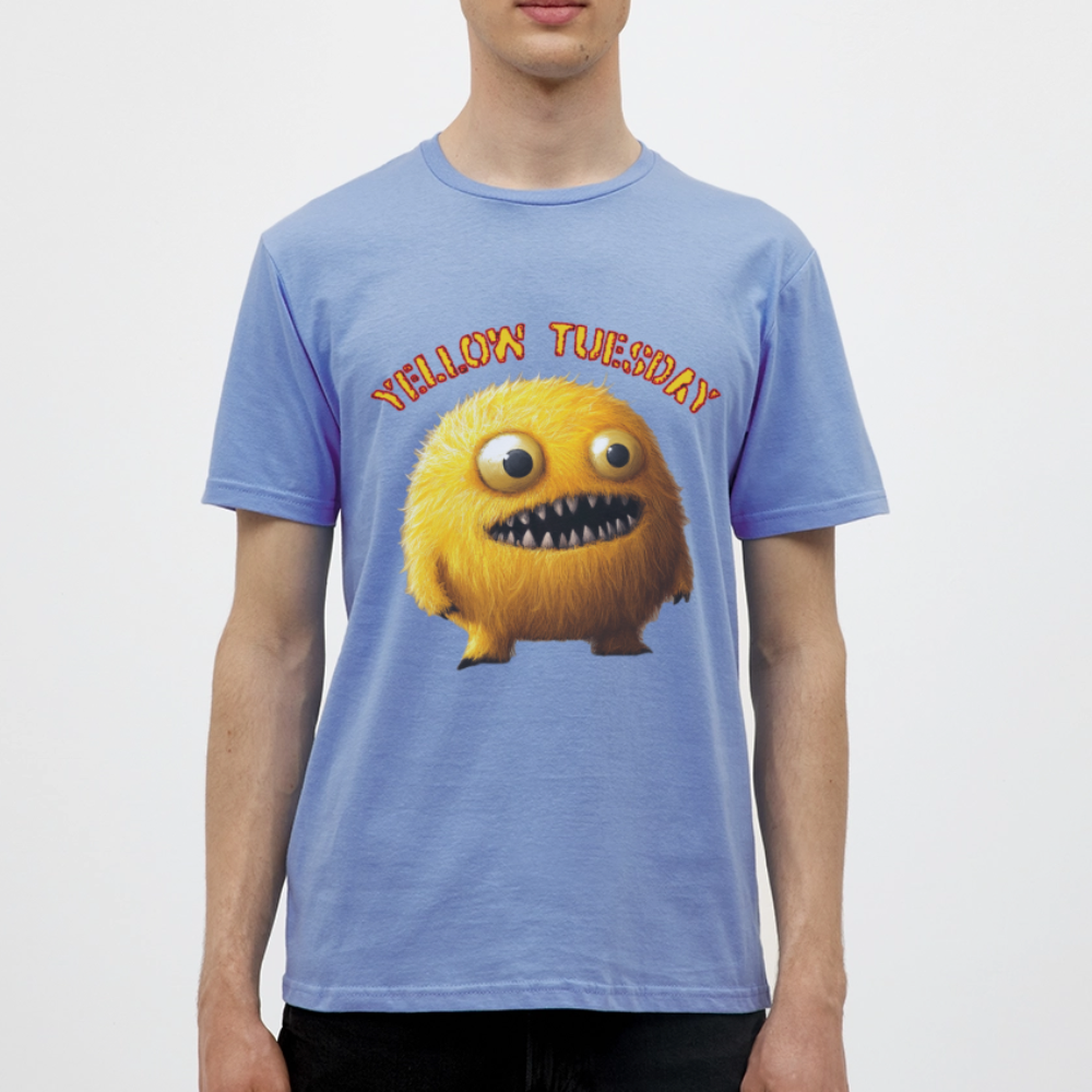 Yellow Tuesday – Funky, Not Blue, T-shirt herr - carolina blue