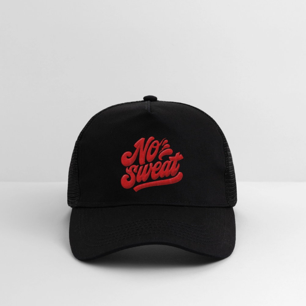 No Sweat, Trucker Cap - svart/svart