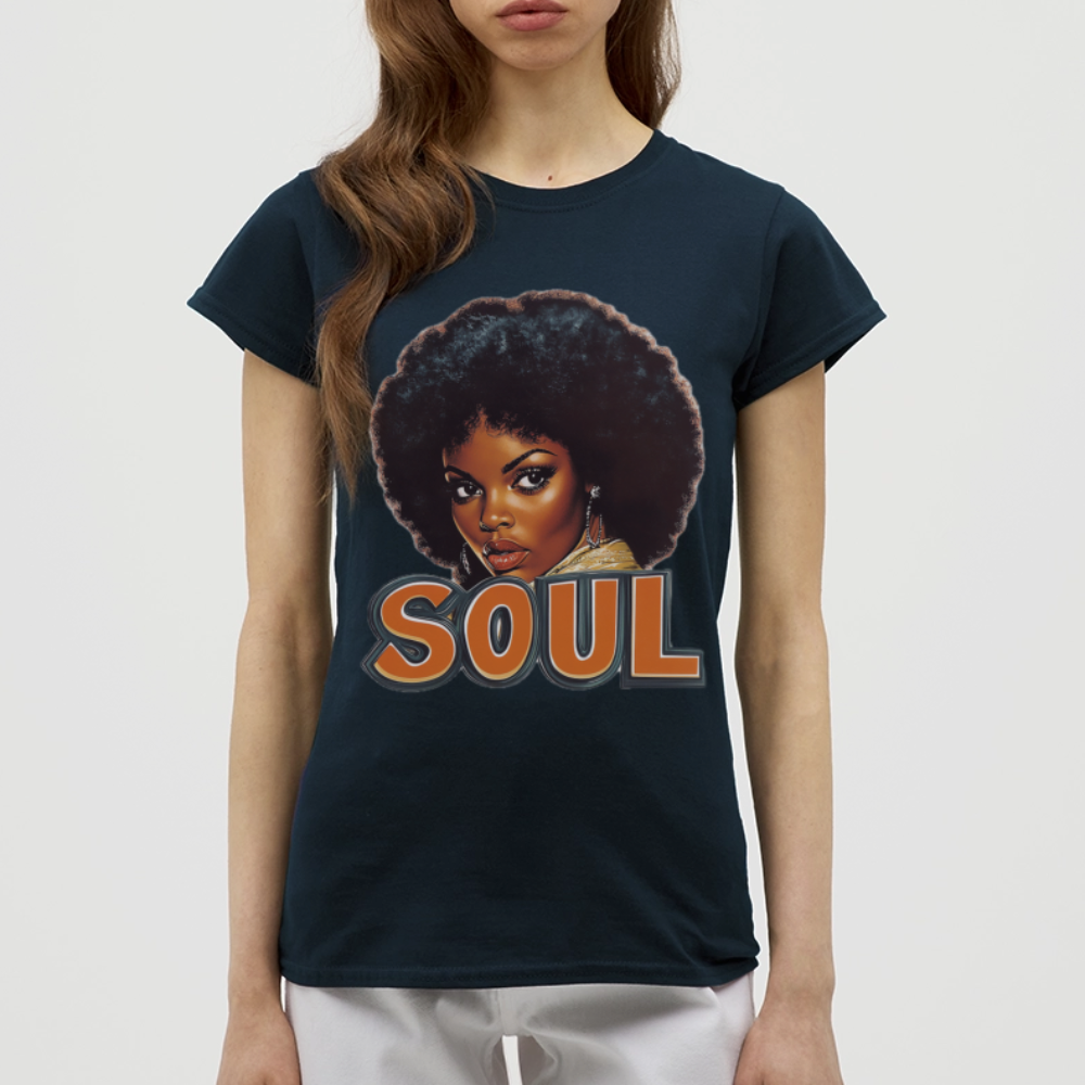 Soulful Vibes, T-shirt dam - marinblå