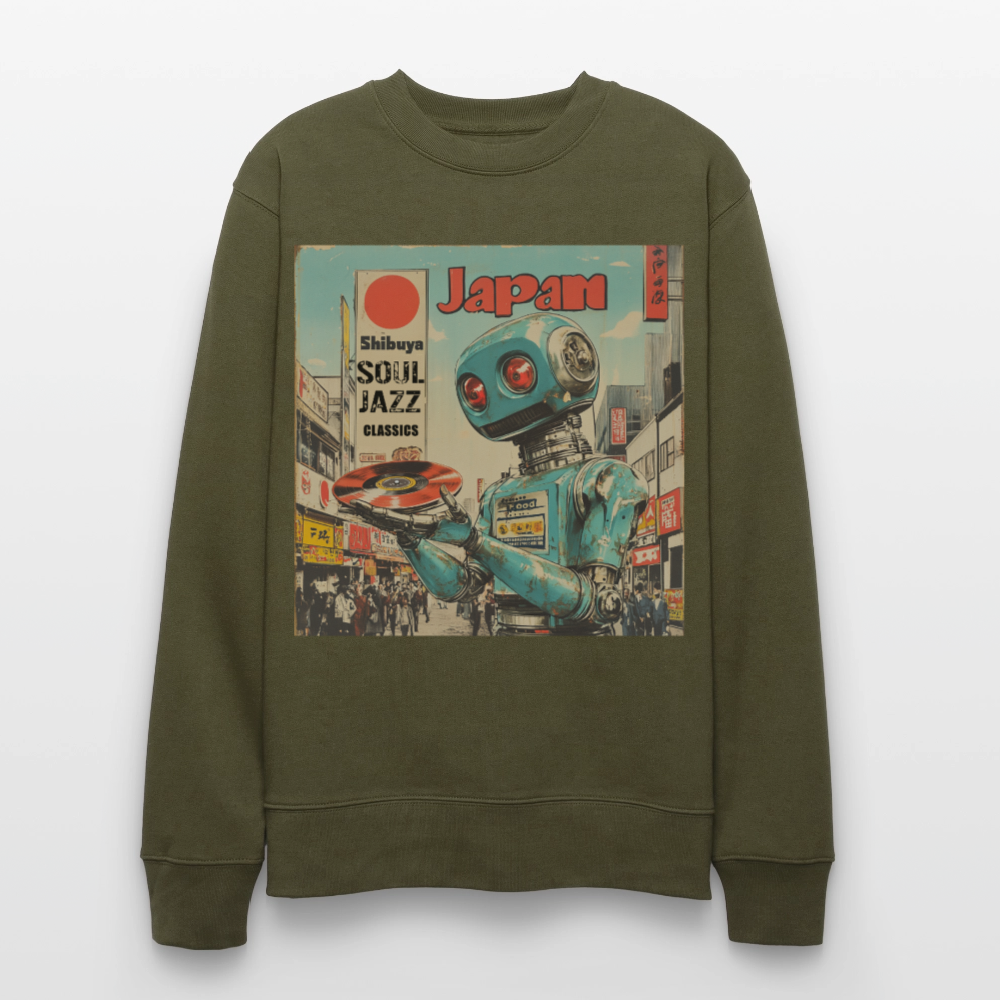 Shibuya Soul Jazz Classics, Ekologisk sweatshirt CHANGER unisex från Stanley/Stella - kaki