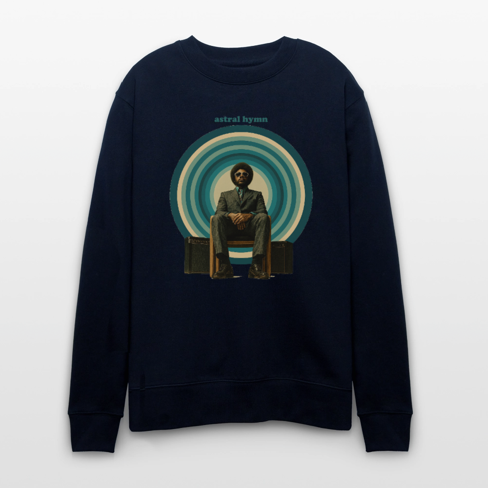 The Creator Has a Free Jazz Plan, Ekologisk sweatshirt CHANGER unisex från Stanley/Stella - marinblått