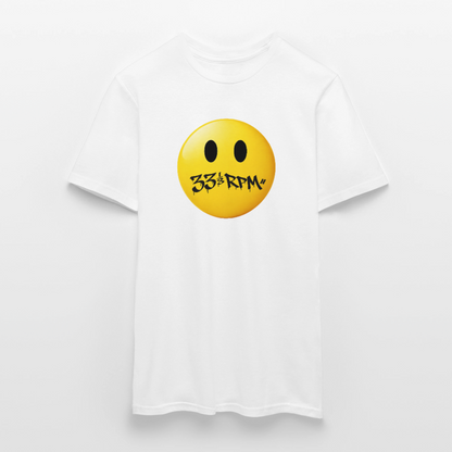 Turntable Grin, T-shirt unisex - vit