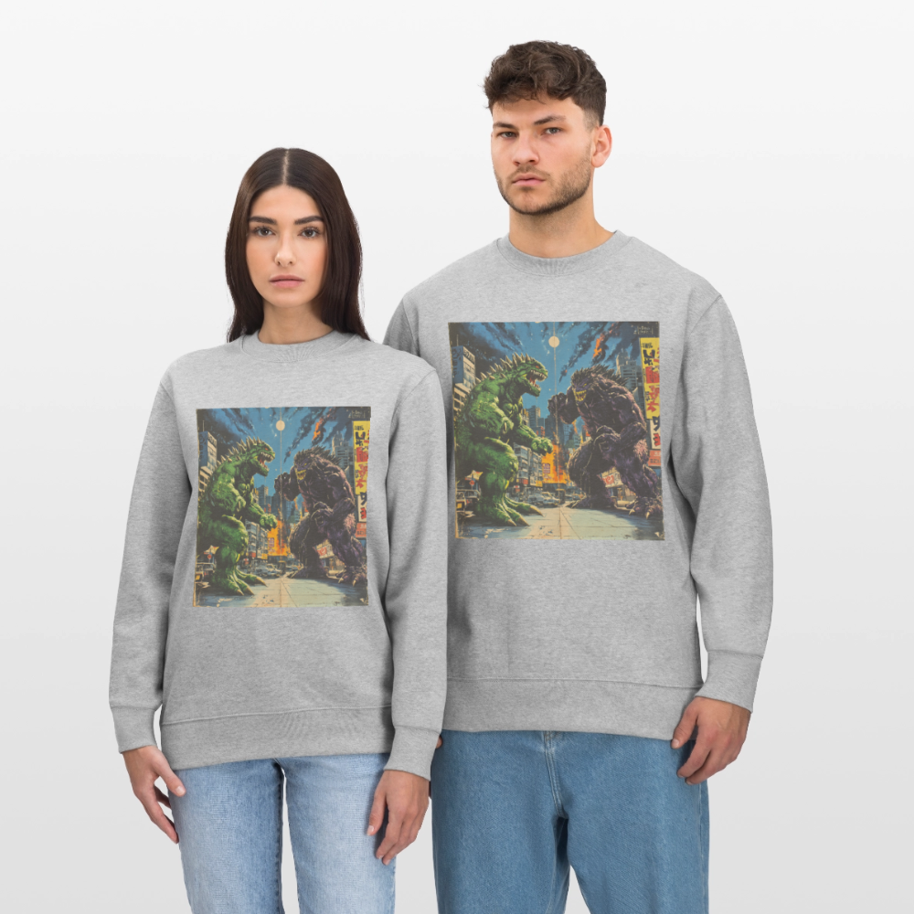 Kampen vid Solnedgången, Ekologisk sweatshirt CHANGER unisex från Stanley/Stella - gråmelerad