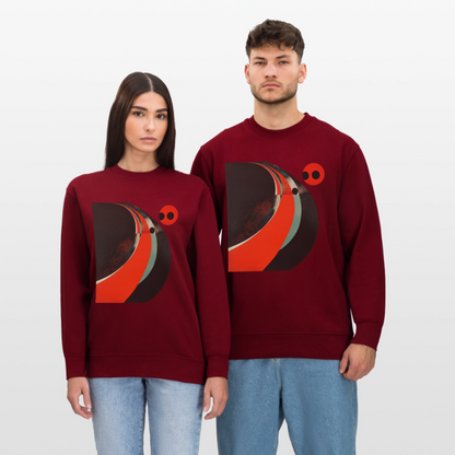 Distant Vinyl Dreams, Ekologisk sweatshirt CHANGER unisex från Stanley/Stella - vinröd