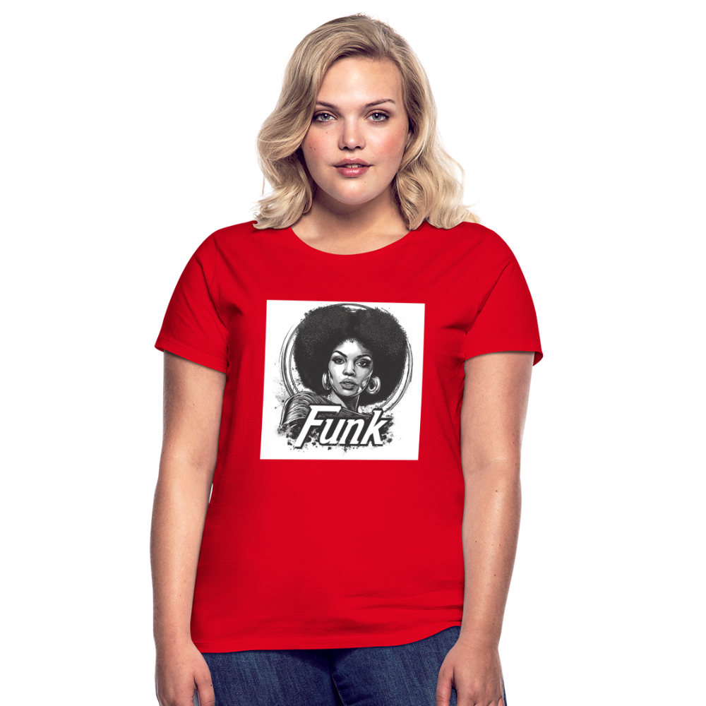 Funk Queen: Power in Motion, T-shirt dam - röd