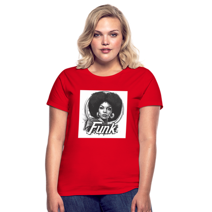 Funk Queen: Power in Motion, T-shirt dam - röd