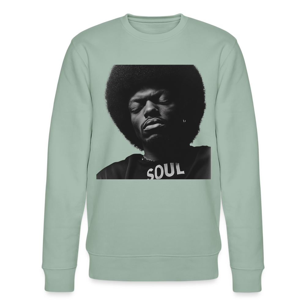 Where Soul Lives, Ekologisk sweatshirt CHANGER unisex från Stanley/Stella - ljus grågrön