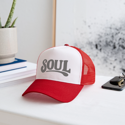 All About Soul, Trucker Cap - vit/röd