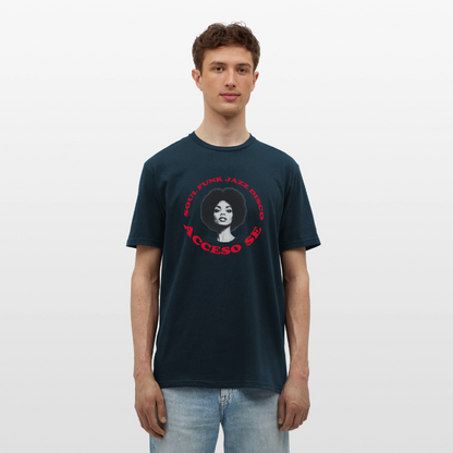 Where Music Lives – Powered by Acceso Family, T-shirt unisex - marinblå
