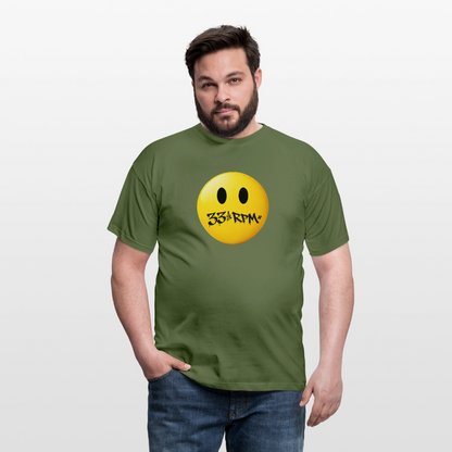 Turntable Grin, T-shirt unisex - Militärgrön
