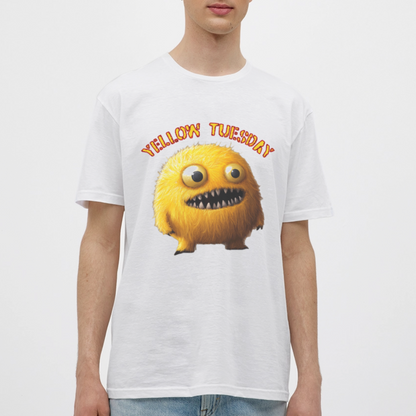 Yellow Tuesday – Funky, Not Blue, T-shirt herr - vit