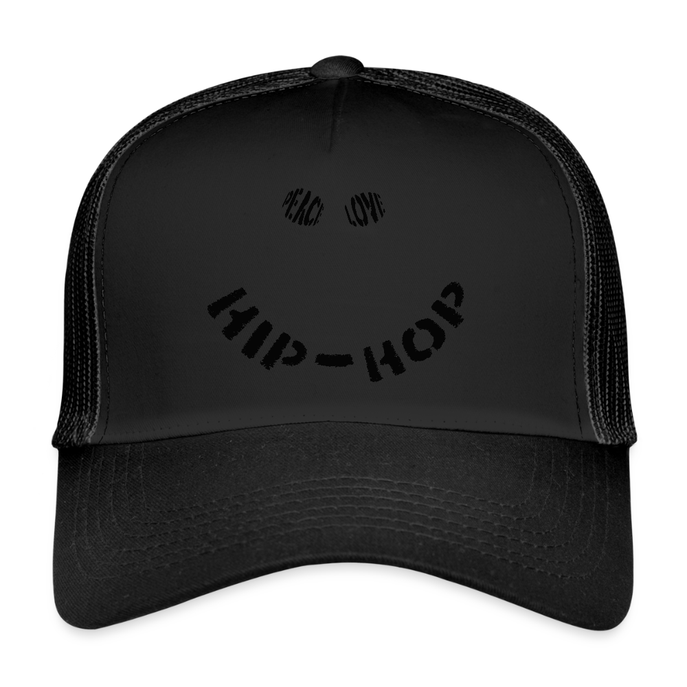 Peace, Love & Hip-Hop, Trucker Cap - svart/svart