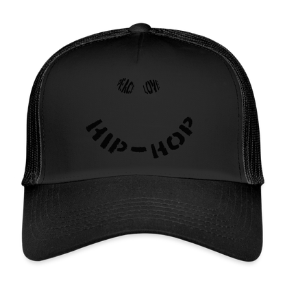 Peace, Love & Hip-Hop, Trucker Cap - svart/svart