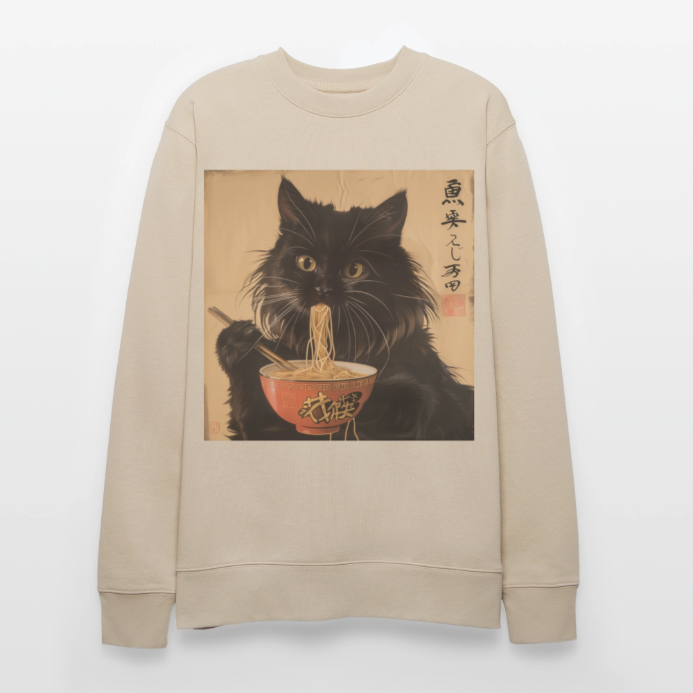 Kejsarens Katt och Ramens Hemlighet, Ekologisk sweatshirt CHANGER unisex från Stanley/Stella - beige