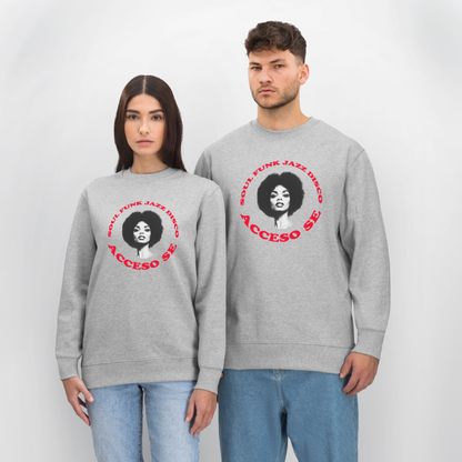 Where Music Lives – Powered by Acceso Family, Ekologisk sweatshirt CHANGER unisex från Stanley/Stella - gråmelerad