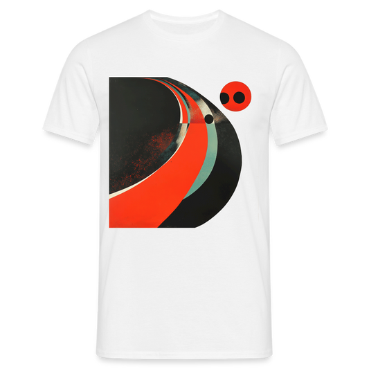 Distant Vinyl Dreams, T-shirt herr - vit