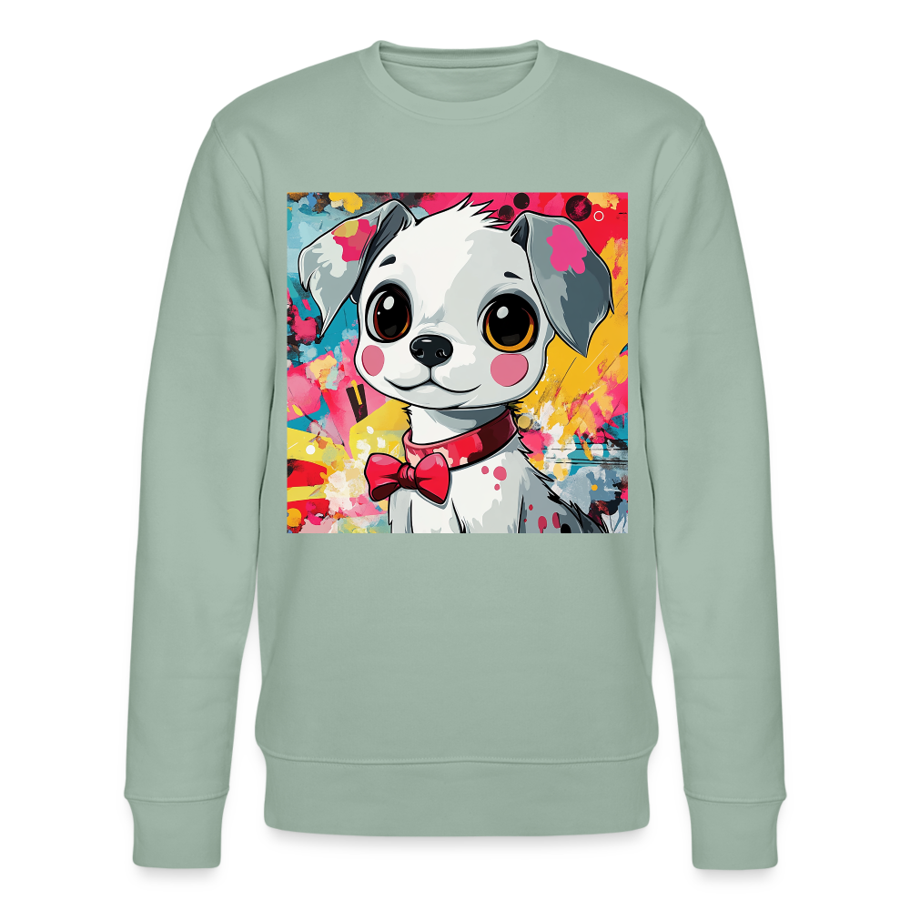 En vän eller fiende?, Ekologisk sweatshirt CHANGER unisex från Stanley/Stella - ljus grågrön