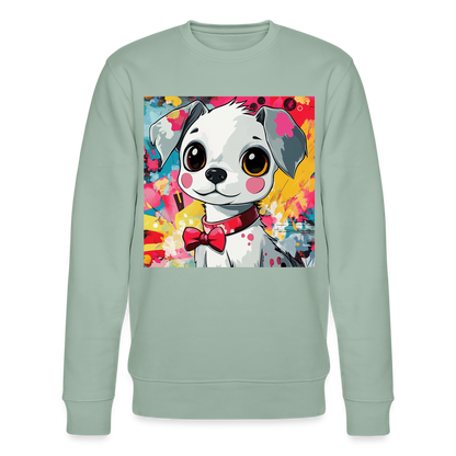 En vän eller fiende?, Ekologisk sweatshirt CHANGER unisex från Stanley/Stella - ljus grågrön