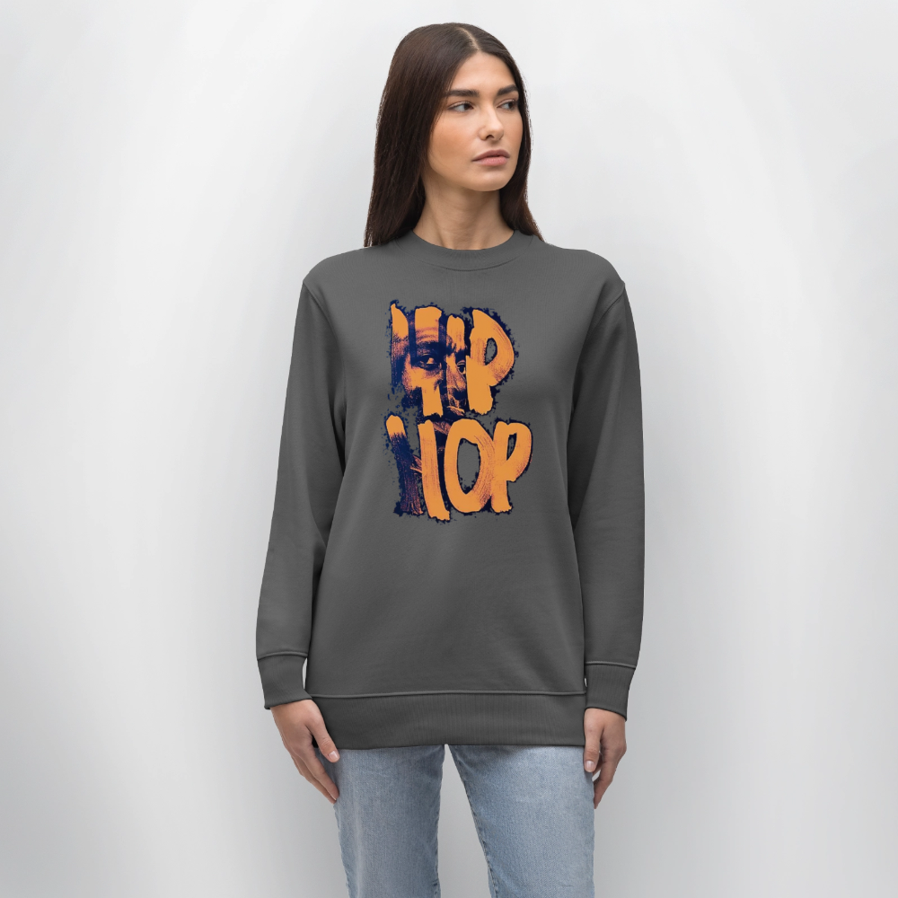 Raised on Boom Bap, Ekologisk sweatshirt CHANGER unisex från Stanley/Stella - kolgrå