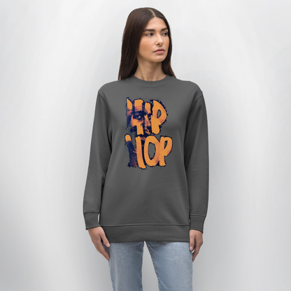 Raised on Boom Bap, Ekologisk sweatshirt CHANGER unisex från Stanley/Stella - kolgrå