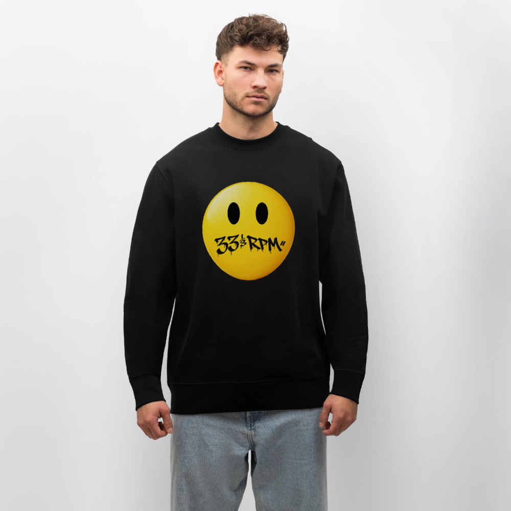 Turntable Grin, Ekologisk sweatshirt CHANGER unisex från Stanley/Stella - svart
