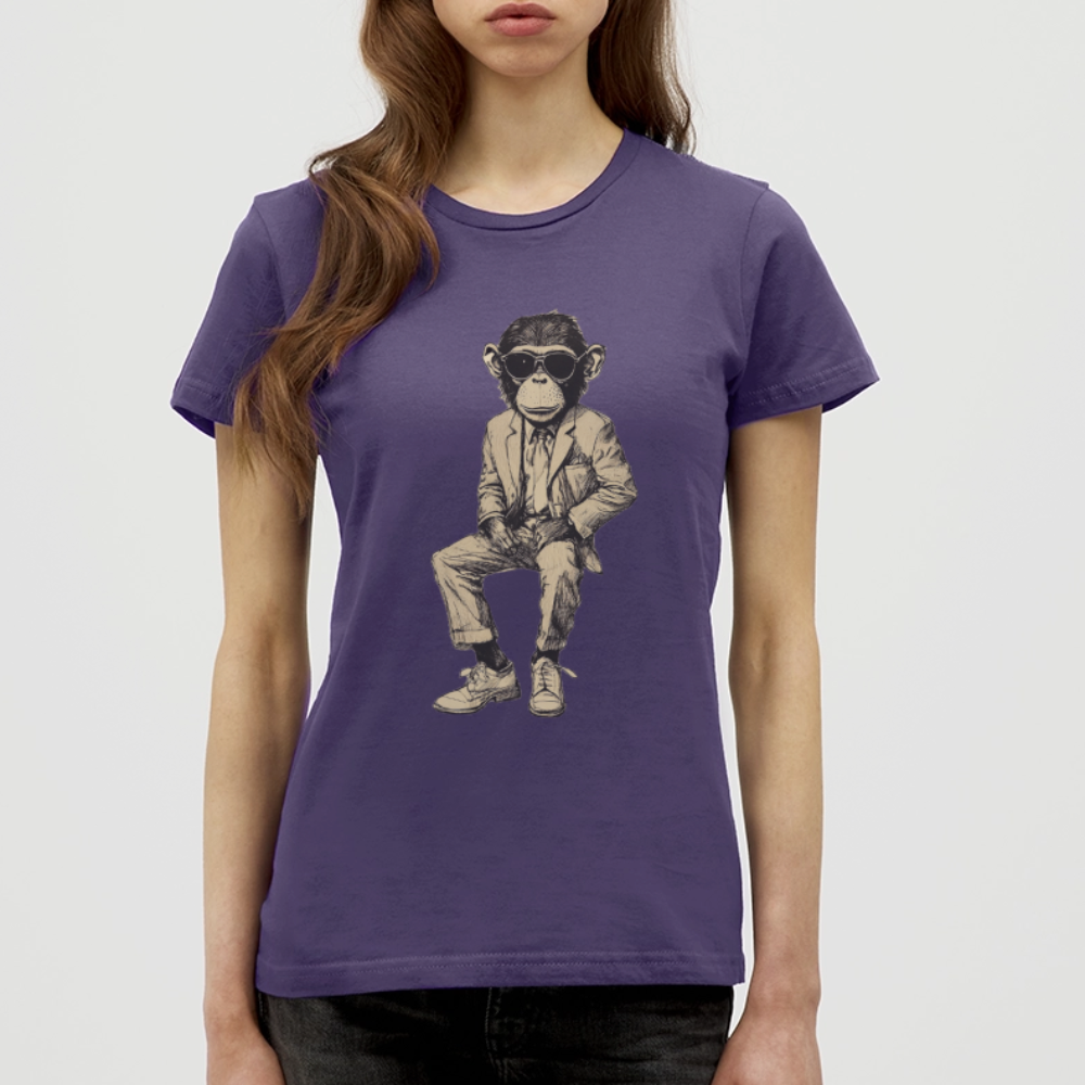 Mod Monkey, T-shirt dam - mörklila